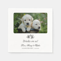Mascota personalizado Fotografía Cocktail Napkins 