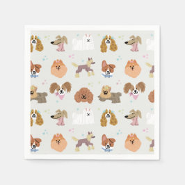 Servilleta De Papel Mascotas de perros Niños Fiesta de cumpleaños