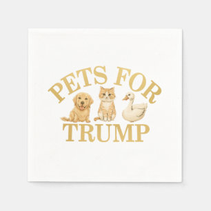 Servilleta De Papel Mascotas de Trump muestran su apoyo a Donald Trump