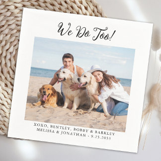 Servilleta De Papel Mascotas Perro Personalizado Gato Foto Boda gracio