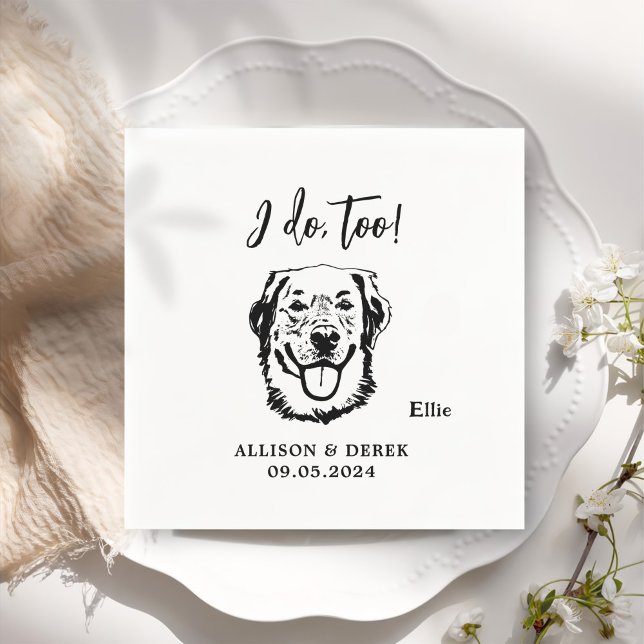 Servilleta De Papel Mascotas también Personalizado Boda de dibujo a ma (Subido por el creador)