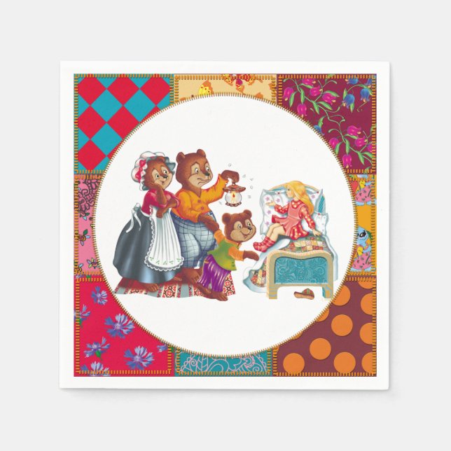 Servilleta De Papel Masha y 3 osos (Anverso)