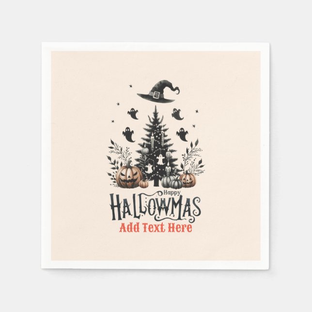 Servilleta De Papel Mashup Navidades de Halloween en Hallowmas (Anverso)