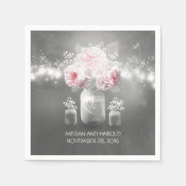 Servilleta De Papel Mason Jar Boda