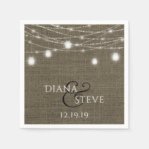 Servilleta De Papel Mason Jar Boda Rustic Country Burlap