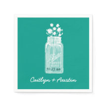 Mason Jar con flores y color Personalizado A16