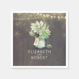 Servilleta De Papel Mason Jar suculta al país ruso