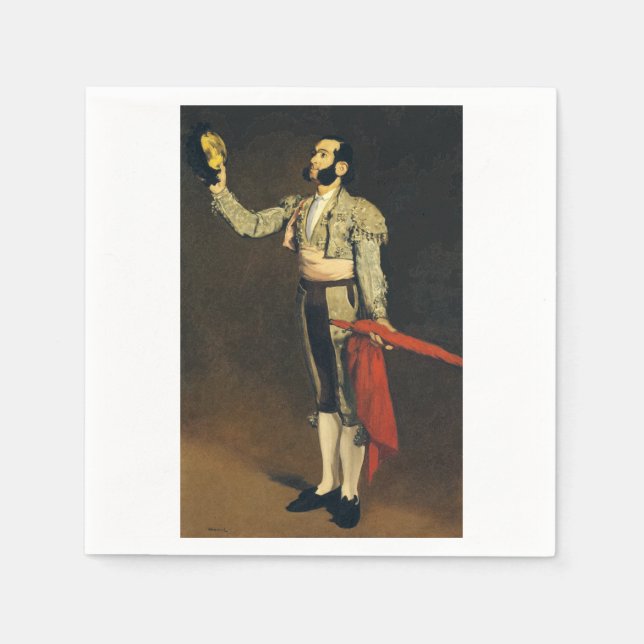 Servilleta De Papel Matador Español por Edouard Manet (Anverso)