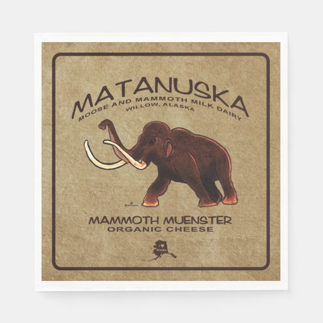 Servilleta De Papel Matanuska Mammoth Muenster Cheese (Anverso)