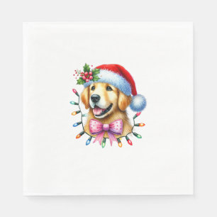 Servilleta De Papel Matchi Navidades de Golden Retriever Dog Coquette