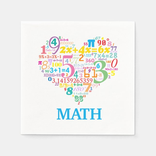 Servilleta De Papel Matemáticas del Corazón (Anverso)