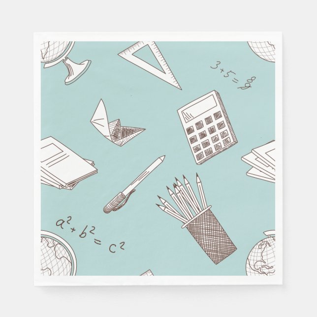 Servilleta De Papel Matemáticas escolares (Anverso)