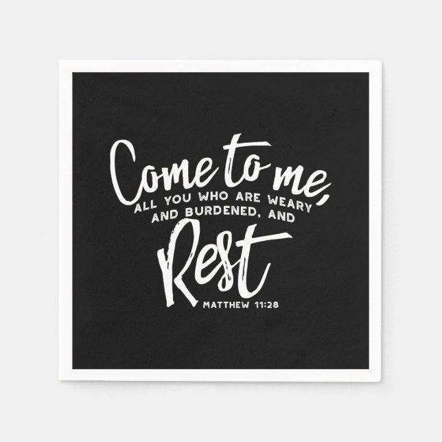 Servilleta De Papel Mateo 11 Verso de la Biblia (Anverso)