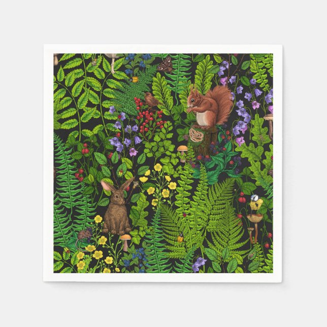 Servilleta De Papel Materiales y plantas de madera (Anverso)