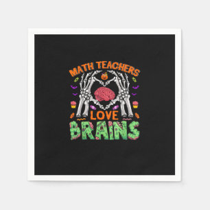 Servilleta De Papel Math Brain Heart Skeleton Hand Zombie Halloween