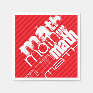 Servilleta De Papel Math; Scarlet Red Strips