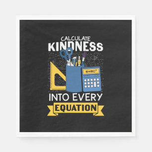 Servilleta De Papel Math Teacher calcula amabilidad