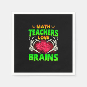 Servilleta De Papel Math Teachers Brains Skeleton Halloween