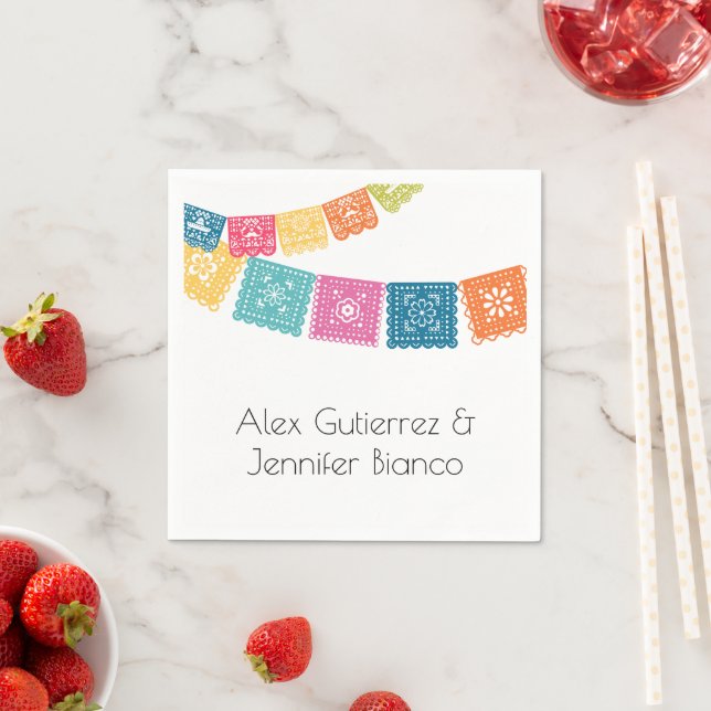 Servilleta De Papel Matrimonio - Boda - Boda Papel Picado (In situ)
