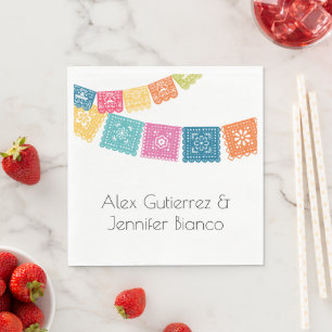Servilleta De Papel Matrimonio - Boda - Papel Picado Boda