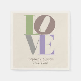 Servilleta De Papel Matrimonio personalizado de amor moderno