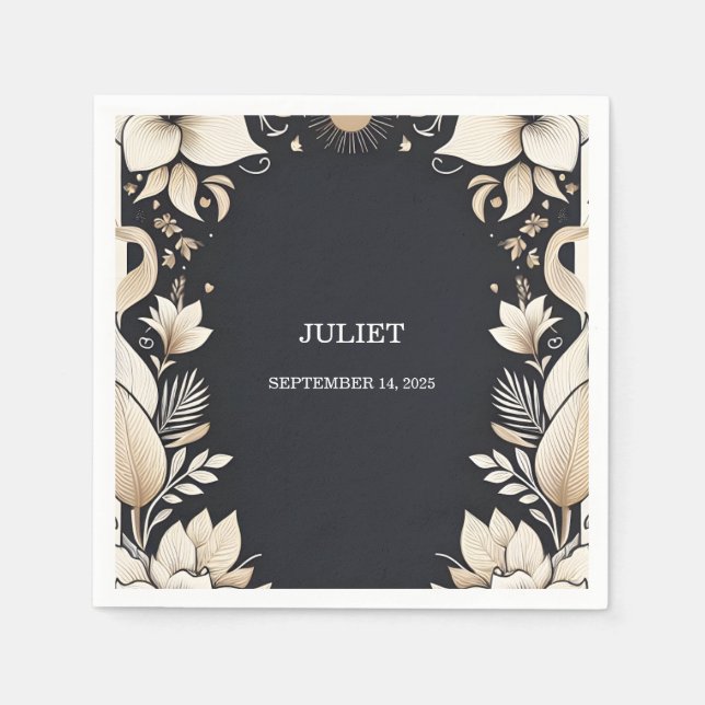 Servilleta De Papel Matrimonio tradicional Vow Renovación de Ducha Bri (Anverso)