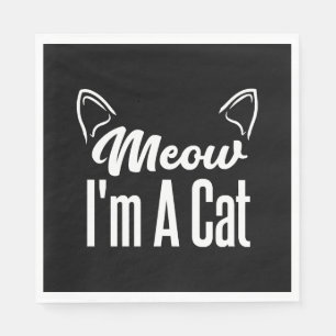 Servilleta De Papel Maúllo Soy Un Gato, Camiseta temática de gato lind