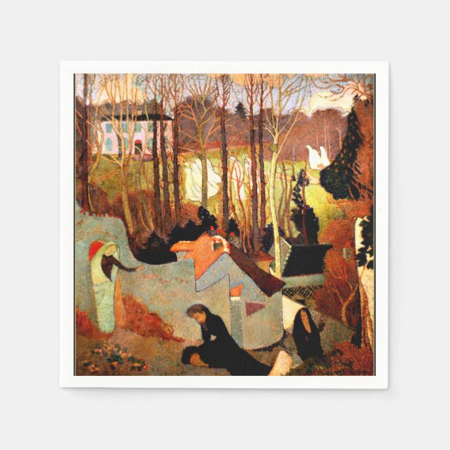 Servilleta De Papel Maurice Denis - Misterio de Pascua, pintura de art (Anverso)