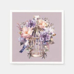 Servilleta De Papel Mauve Finery Purple Pink Blue Bircage Shower