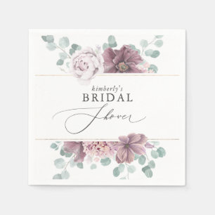 Servilleta De Papel Mauve Floral Baby / Bridal Shower