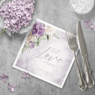 Servilleta De Papel Mauve ID889 Boda de espárragos florales