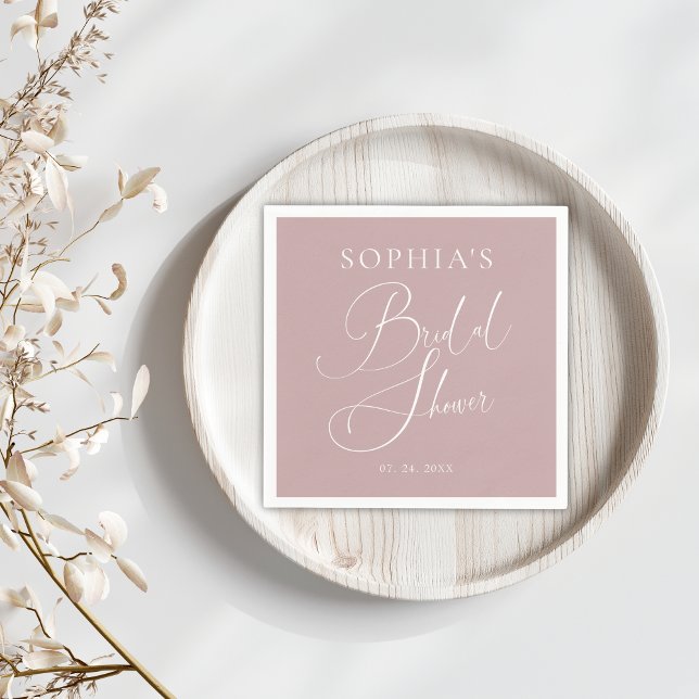 Servilleta De Papel Mauve Minimalista Elegante Ducha Bridal (Subido por el creador)