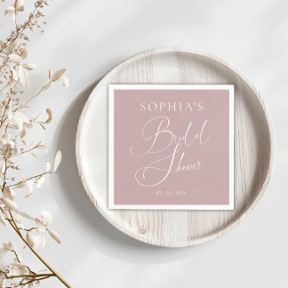Servilleta De Papel Mauve Minimalista Elegante  Ducha de Novia