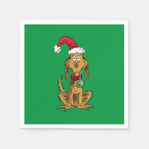 Servilleta De Papel Max el perro con sombrero de Santa