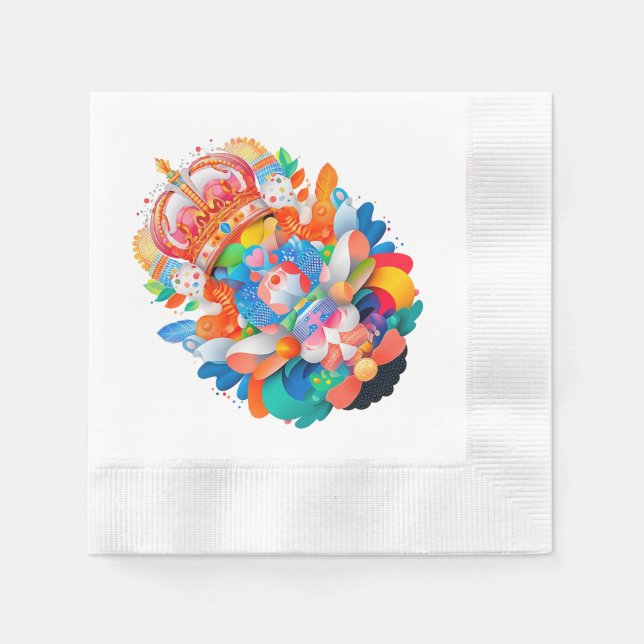 Servilleta De Papel Máximalismo Decoración de cumpleaños (Anverso)