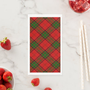 Servilleta De Papel Maxwell tartan platillo rojo