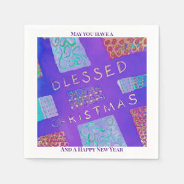 Servilleta De Papel MAZIPOODLES Blessed Christmas 