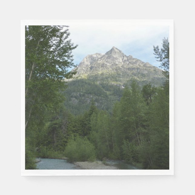 Servilleta De Papel McDonald Creek en el Parque Nacional Glacier (Anverso)