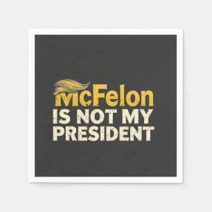 Servilleta De Papel McFelon no es mi presidente Trump patriótico