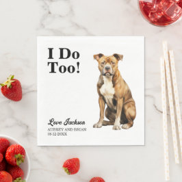 Servilleta De Papel Me Casaré También Bodas American Staffordshire Ter