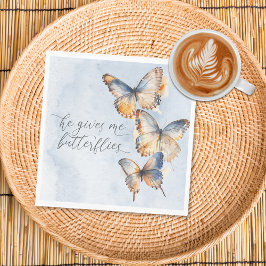 Servilleta De Papel Me Da Mariposas Blue Modern Bridal Shower