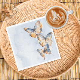 Servilleta De Papel Me Da Mariposas Blue Modern Bridal Shower