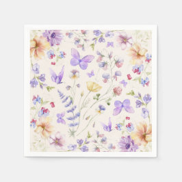 Servilleta De Papel Me Da Una Ducha De Novias Mariposas