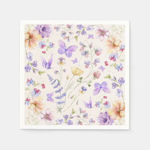 Servilleta De Papel Me Da Una Ducha De Novias Mariposas