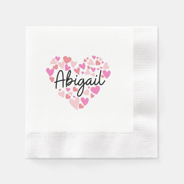 Servilleta De Papel Me encanta Abigail (Anverso)