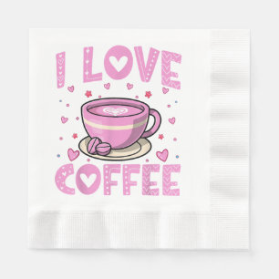 Servilleta De Papel Me encanta el café - Funny Café Drinker Caffeine A