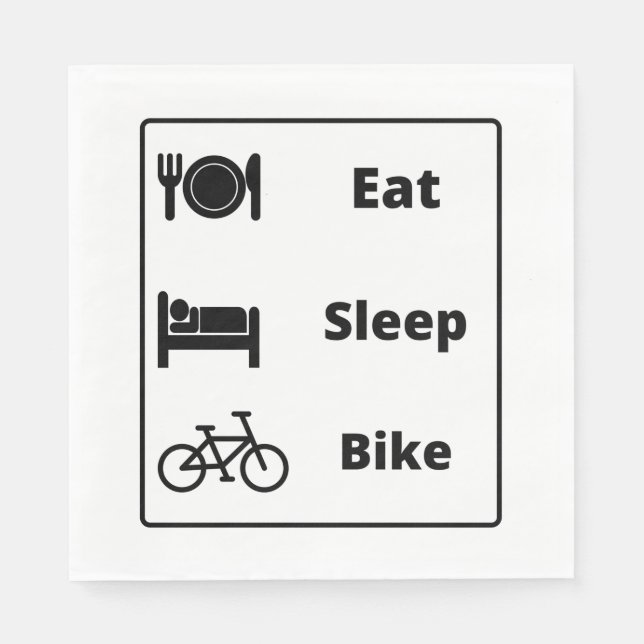 Servilleta De Papel Me encanta el ciclismo (Anverso)