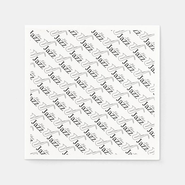 Servilleta De Papel Me encanta el jazz (Anverso)