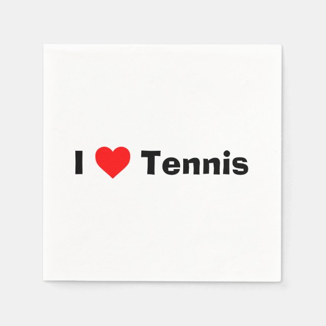 Servilleta De Papel Me encanta el tenis (Anverso)