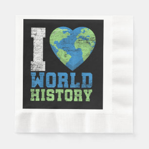 Servilleta De Papel Me encanta la historia del mundo